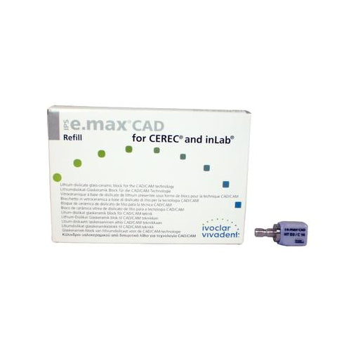 Vivadent 626421 Ivoclar IPS e.max CAD CEREC Blocks InLab HT D3 C14 5/Pk Vivadent 626421 Ivoclar IPS e.max CAD CEREC Blocks InLab HT D3 C14 5/Pk